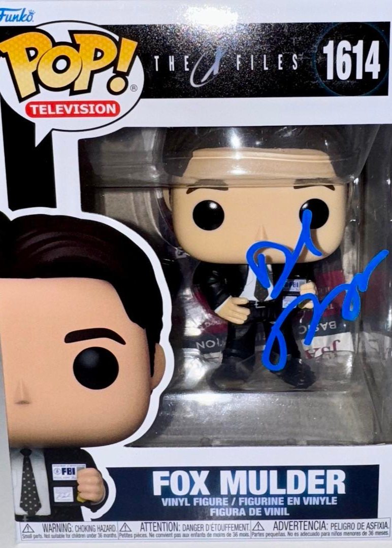 David Duchovny Signed Funko Pop #1614 "Fox Mulder" X-Files (Blue Ink) - JSA COA #02